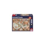Ancient world map contour pour puzzle 3000 pice(s) cartes