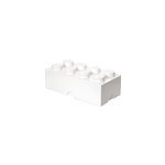 Brique de rangement lego 8 blanche, bote de rangement