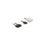 Cable sata slimline female + 2pin power > sata câble sata 0, 3 m rouge, adaptateur Cable sata slimline female + 2pin power > sata câble sata 0, 3 m rouge, adaptateur