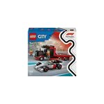 City f1 truck avec voiture de course audi f1, jouets de construction