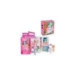 Coffret maison de vacances avec poupe, dcor