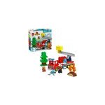 Duplo town camion de pompiers avec tuyau et pompier, jouets de construction