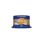 Dvd + r 4, 7go imprimable par jet d''encre - sans marque, support vierge dvd