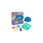Kinetic sand, coffret bac � sable, 454 g de sable bleu, bac � sable, 4 moules et outils, jouets sensoriels ...
