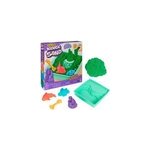 Kinetic sand, coffret bac � sable, 454 g de sable vert, bac � sable, 4 moules et outils, jouets sensoriels ...