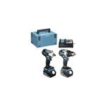 Kit combo batterie dlx2533tj, perceuse - visseuse sans fil ddf489z + cl� � chocs sans fil dtw300z, 18 ...