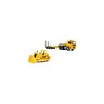 Man tga low loader avec cat bulldozer, modle rduit de voiture