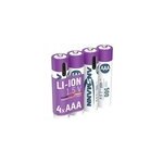 Pile li - ion micro aaa type 500 (min. 400 mah), pack de 4, batterie