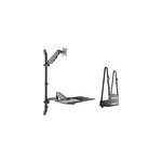 Poste de travail flexible debout / assis, support de moniteur