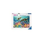 Puzzle monde sous - marin bleu