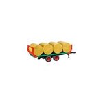 Remorque de transport de balles avec 8 balles rondes, modle rduit de voiture