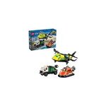 Set combin� ville avec avion, v�hicule de maintenance et a�roglisseur, jouets de construction