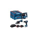 Set professionnel 18v, gbh 18v - 22 + gsr 18v - 65 + gws 18v - 8 professional, set d''outils