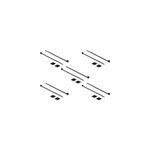 Support de serre - c�bles 20 x 20 mm avec serre - c�bles l 200 x l 2, 5 mm