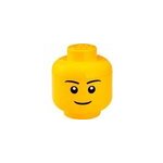 T�te de rangement lego  ; boy ; , jaune, bo�te de rangement