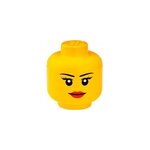 T�te de rangement lego  ; fille ; , petite jaune, bo�te de rangement