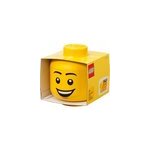 T�te de rangement lego  ; happy boy ; , petite, bo�te de rangement
