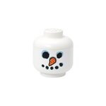 T�te de rangement lego  ; snowman ; , grande, bo�te de rangement