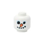 T�te de rangement lego  ; snowman ; , mini, bo�te de rangement