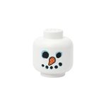 T�te de rangement lego  ; snowman ; , petite, bo�te de rangement