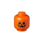 T�te de stockage lego  ; citrouille ; , grande, bo�te de rangement