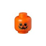 T�te de stockage lego  ; citrouille ; , petite, bo�te de rangement