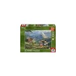 Thomas kinkade studios : disney - mickey & minnie dans les alpes, puzzle