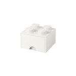 Tiroir 4 briques lego blanc, bo�te de rangement