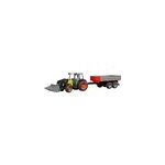 Tracteur vert claas nectis 267f avec remorque rouge, modèle réduit de voiture Tracteur vert claas nectis 267f avec remorque rouge, modèle réduit de voiture