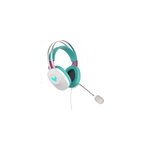 Tuf gaming h1 gen ii hatsune miku edition casque avec fil arceau usb type - a rose, turquoise, blanc ...