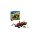 Ville - tracteur rouge avec remorque et moutons, jouets de construction Ville - tracteur rouge avec remorque et moutons, jouets de construction