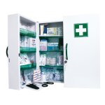 Armoire  pharmacie 2 portes en mtal - garnie