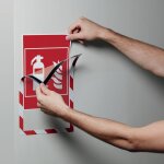 Cadre d'affichage bicolore adhsif