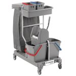 Chariot de m�nage ariane grey 120 avec presse � m�choires