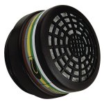Demi - masque respiratoire bi - filtre en silicone