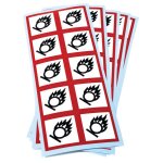 Etiquettes clp en planche matires comburantes ghs03