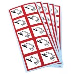 Etiquettes clp en planche matires corrosives ghs05