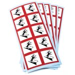 Etiquettes clp en planche danger milieu aquatique ghs09