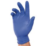 Gants nitrile bleus non poudr�s polysem