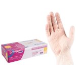 Gants polysem en vinyle non poudr�s � manchette longue