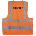 Gilet haute visibilit� fluo avec marquage guide - file
