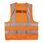 Gilet haute visibilit� fluo avec marquage serre - file