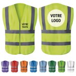 Gilet haute visibilit� avec marquage personnalisable de 10 � 49 unit�s