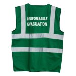 Gilet haute visibilit� avec marquage responsable evacuation