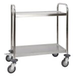 Guridon mdical inox 201 avec 2 ou 3 plateaux