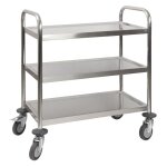 Guridon mdical inox 201 avec 2 ou 3 plateaux