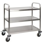 Guridon mdical inox 201 avec 2 ou 3 plateaux