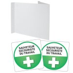 Kit signalisation sst : support mural + autocollants