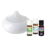 Pack brumisateur lumineux  ultrasons + 3 huiles essentielles