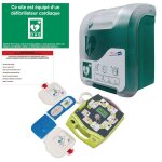 Pack dea / dsa zoll aed plus� + housse et kit de rasage + armoire + panneau dae + �tiquette de maintenance ...